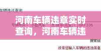 河南车辆违章实时查询,河南车辆违章查询在线查询