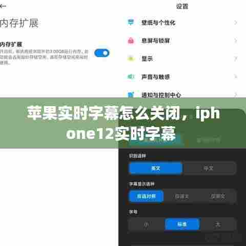 苹果实时字幕怎么关闭,iphone12实时字幕