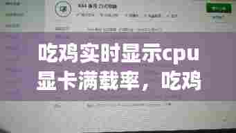 吃鸡实时显示cpu显卡满载率，吃鸡cpu满载 显卡使用率低 
