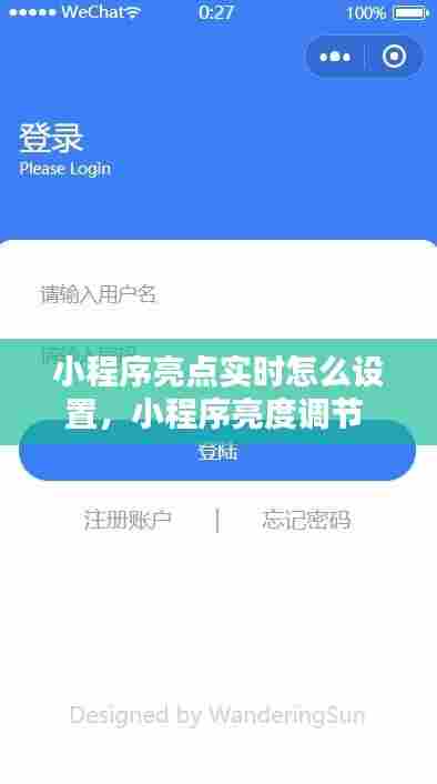 小程序亮点实时怎么设置,小程序亮度调节
