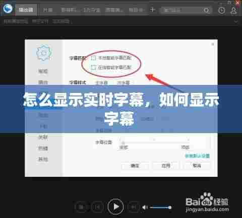 怎么显示实时字幕，如何显示字幕 