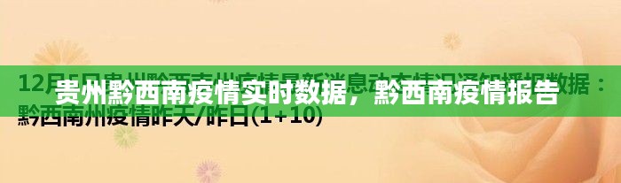 贵州黔西南疫情实时数据,黔西南疫情报告