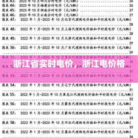 浙江省实时电价，浙江电价格 