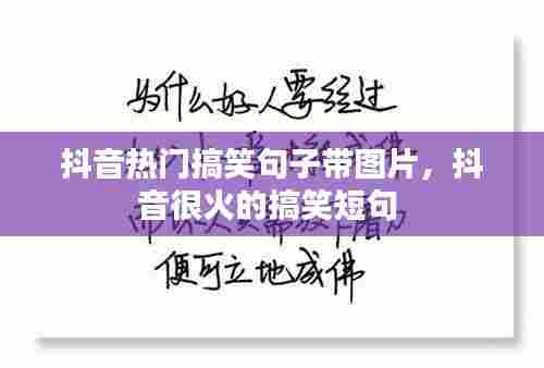 抖音热门搞笑句子带图片，抖音很火的搞笑短句 