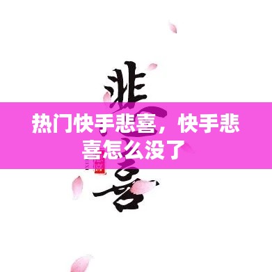 热门快手悲喜,快手悲喜怎么没了