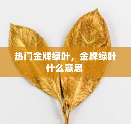 热门金牌绿叶,金牌绿叶什么意思