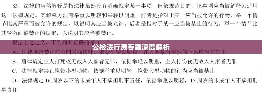 公检法行测专题深度解析