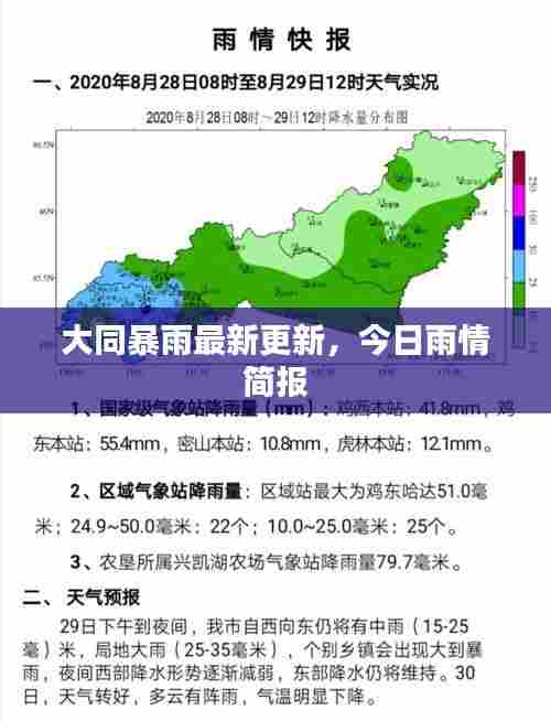 大同暴雨最新更新,今日雨情简报