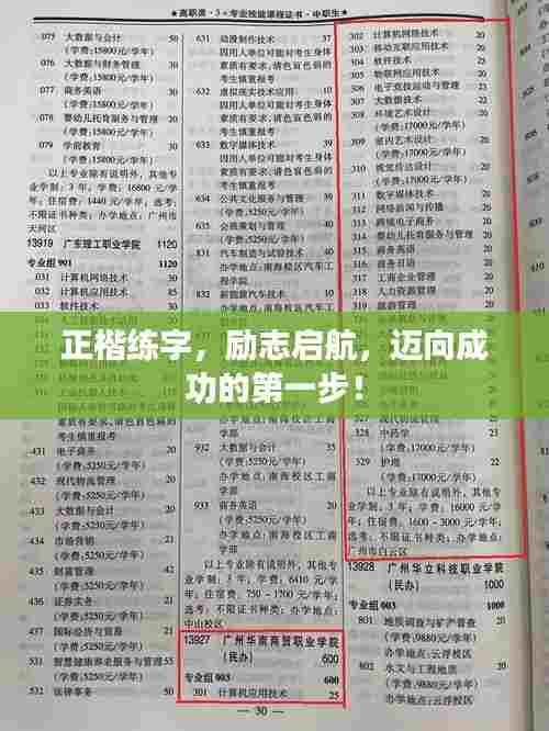 正楷练字,励志启航,迈向成功的第一步!