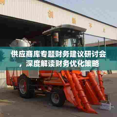 供应商库专题财务建议研讨会,深度解读财务优化策略