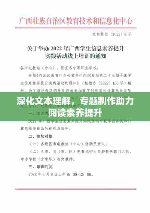 深化文本理解,专题制作助力阅读素养提升