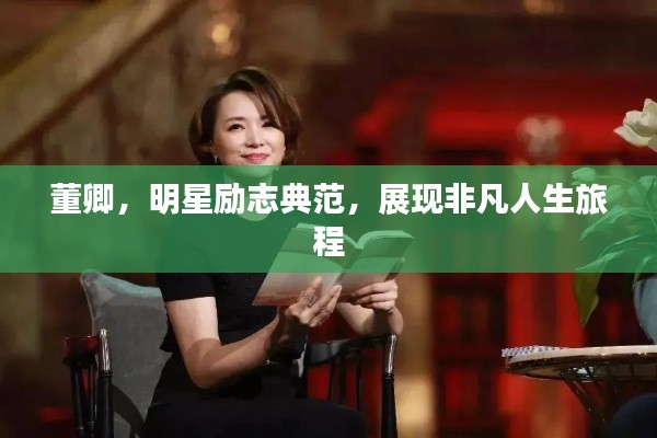 董卿，明星励志典范，展现非凡人生旅程