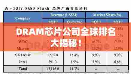 DRAM芯片公司全球排名大揭秘!