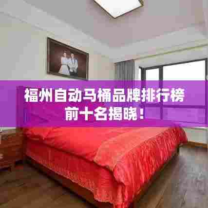福州自动马桶品牌排行榜前十名揭晓!