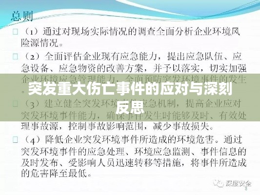 突发重大伤亡事件的应对与深刻反思
