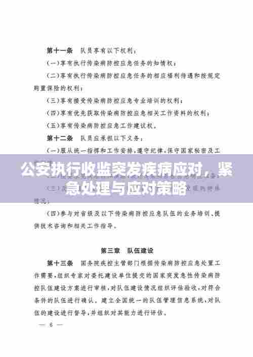 公安执行收监突发疾病应对,紧急处理与应对策略