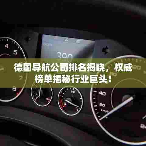 德国导航公司排名揭晓,权威榜单揭秘行业巨头!